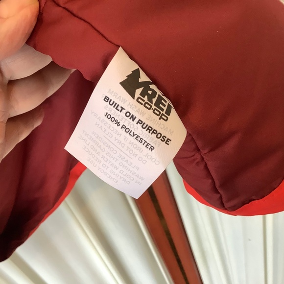 REI Girls Red Waterproof Jacket Size Girls Large (14-16) - Picture 6 of 6